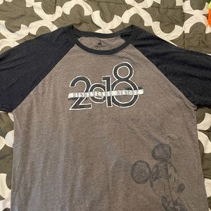 Mens 2018 Disneyland baseball T shirt